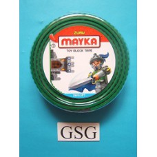 Zuru Mayka toy block tape groen 2 noppen 2 mtr nr. 1558567-00