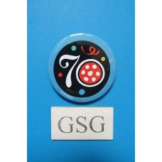 Efteling button 70 jaar blauw nr. 50800-01