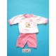 Baby Born pyama set nr. 50740-02 (wit/rose met eendje)