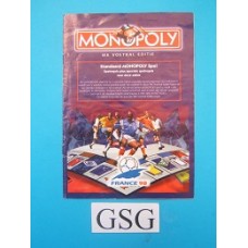 Monopoly WK 98 voetbal editie handleiding nr. 19618 104-302