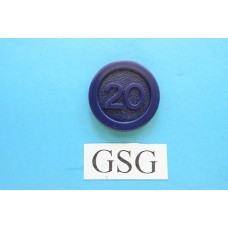 Muntje 20 donker blauw nr. 61985-01