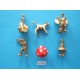 Set 6 Monopoly pionnen Efteling (goud) nr. 61191-02