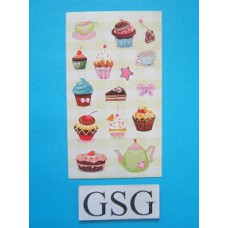 Stickervelletje cupcakes nr. 50256-01