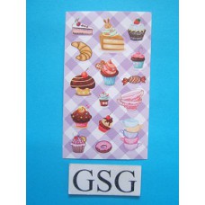 Stickervelletje cupcakes nr. 50259-01