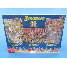 Jan van Haasteren 3 puzzels 500 750 1000 st nr. 80105-02