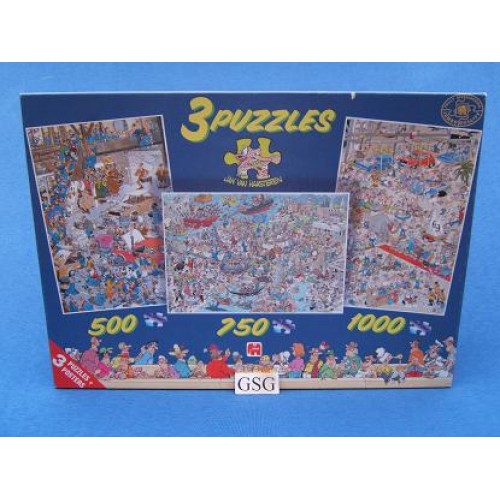 vloeistof helder vandaag Jan van Haasteren 3 puzzels 500 750 1000 st nr. 80110-02