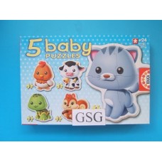 Baby puzzles 3 st + 3 st + 4 st + 4 st + 5 st nr. 13473