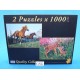 Paarden in galop &amp; jonge herten 2x 1000 st nr. 90006-02